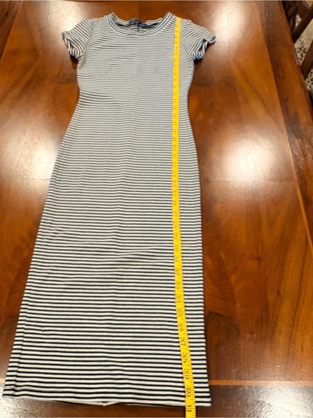 Derek Heart Black & White Striped Midi Dress, size M - Picture 6 of 6